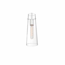 60W Alondra Series Mini Pendant Light w/ Clear Glass, Polished Nickel