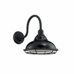 60W Newbridge Series Wall Sconce, Black & Silver