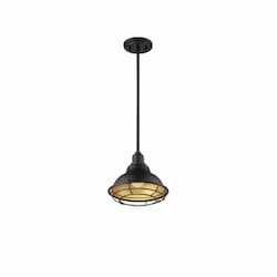 60W Newbridge Series Pendant Light, Dark Bronze & Gold