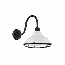 60W Newbridge Series Wall Sconce, White & Black