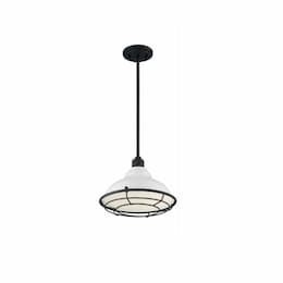 60W Newbridge Series Pendant Light, White & Black