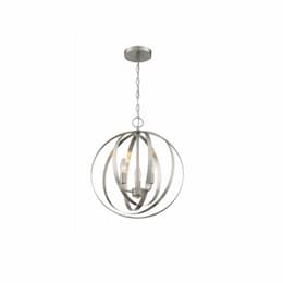 60W Pendleton Series Pendant Light, 3 Lights, Brushed Nickel