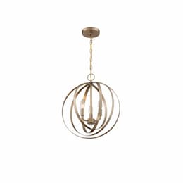 60W Pendleton Series Pendant Light, 3 Lights, Burnished Brass