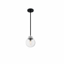 60W Axis Series Pendant Light, Matte Black & Brushed Nickel