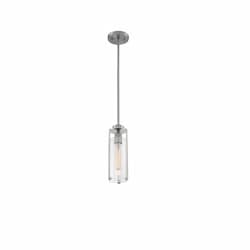 60W Marina Series Mini Pendant Light w/ Clear Glass, Brushed Nickel