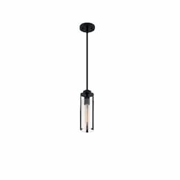 60W Marina Series Mini Pendant Light w/ Clear Glass, Matte Black