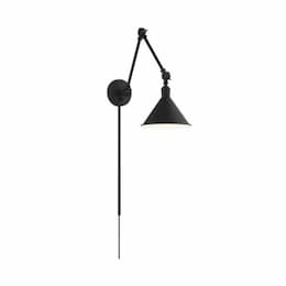 120V Delancey Swing Arm Lamp w/ Switch, E26, Matte Black 