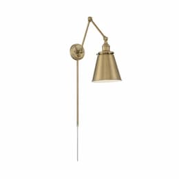 120V Bayard Swing Arm Lamp w/ Switch, E26, Burnished Brass