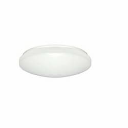 16W 11" LED Flush Mount w/ Occupancy Sensor, 3000K, White, Dimmable