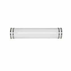 25" 26W LED Vanity Light w/ Acrylic Lens, Dimmable, 2080 lm, 3000K, Brushed Nickel