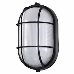 18.5W LED Oval Bulk Head Fixture, 1000 lm, 120V, 3000K, BLK