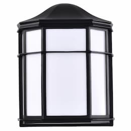 14W LED Cage Lantern Fixture, 745 lm, 120V, 3000K, BLK