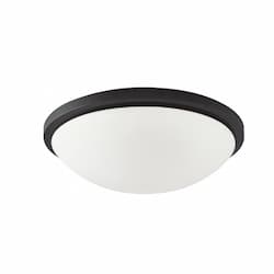 11" 18W LED Flush Mount Ceiling Light, Dimmable, 1530 lm, 3000K, Black