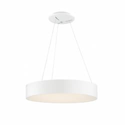 Nuvo 18" 20W LED Pendant Light, Dimmable, 1300 lm, 3000K, White