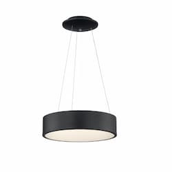 18" 20W LED Pendant Light, Dimmable, 1300 lm, 3000K, Black