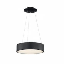 24" 30W LED Pendant Light, Dimmable, 1700 lm, 3000K, Black