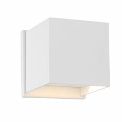5W LED Square Wall Sconce, Dimmable, 240 lm, 3000K, White