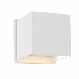 Nuvo 5W LED Square Wall Sconce, Dimmable, 240 lm, 3000K, White