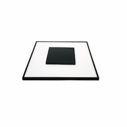 13" 26W LED Flush Mount Ceiling Light, Square, Dimmable, 1600 lm, 3000K, Black