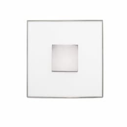13" 26W LED Square Flush Mount Ceiling Light, Dimmable, 1600 lm, 3000K, Polished Nickel