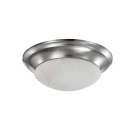 Satco 11-in 19W LED Twist/Lock Flush Mount, 1600 lm, 120V, 3000K, Nickel