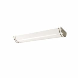 4-ft 52W LED Linear Flush Mount, 4680 lm, 120V, CCT Selectable, Nickel