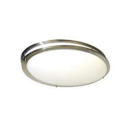 2-ft 52W LED Oval Flush Mount, 4680 lm, 120V, CCT Selectable, Nickel