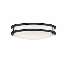 13-in 25W LED Glamour Flush Mount, 2250 lm, 120V, CCT Selectable, BLK