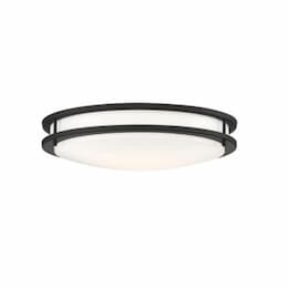 17-in 25W LED Glamour Flush Mount, 2250 lm, 120V, CCT Selectable, BLK