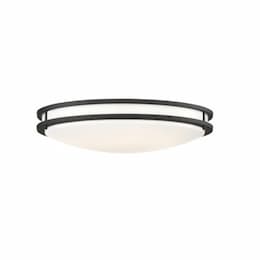 24-in 39W LED Glamour Flush Mount, 3300 lm, 120V, CCT Selectable, BLK