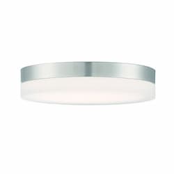 14" 25W Flush Mount Ceiling Light, Dim, 2125 lm, 3000K, Brushed Nickel