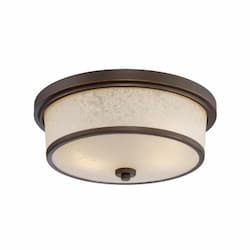 21W LED Diego Series Flush Mount Ceiling Light, 1660 lm, 3000K, Mahogany Bronze