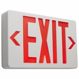 2.9W Red Exit Sign, 120V/277V, Single/Dual Face