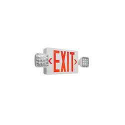 Satco 3.5W Combo Red Exit Sign with Dual Light RC, 150 lm, 277V, 5700K, WHT