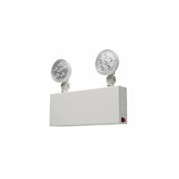 1.5W Steel Dual Head Emergency Light, 120V/277V, 210 lm, 5700K, White