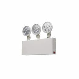 1.5W Steel Tri Head Emergency Light, 120V/277V, 210 lm, 5700K, White