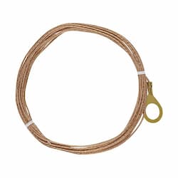 10-ft Bare Copper Ground Wire w/ Lug, 18/1