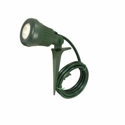 3.4W LED Flood Light w/ Cord & Stake, 120V, Green