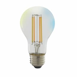 5W Smart LED A19 Bulb, E26, 450 lm, 120V, Clear, Tunable White