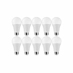 14W LED A19 Bulb, E26, 1600 lm, 120V, 3000K, White, Contactor Pack