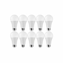 14W LED A19 Bulb, E26, 1600 lm, 120V, 3000K, White, Contactor Pack