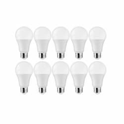 12W LED A19 Bulb, E26, 1100 lm, 120V, 5000K, White, Contactor Pack