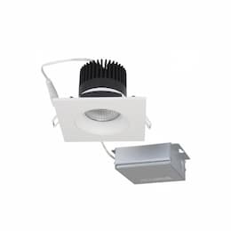 12W LED Square Gimbaled Direct Wire Downlight w/ RD, 120V, 3000K, WH