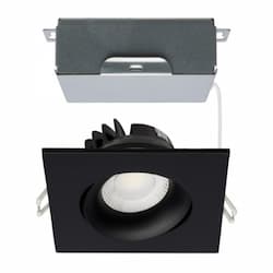 12W LED 3.5-in Square Gimbal Downlight w/RemoteDriver, SelectableCCT B