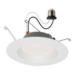 12.5W LED 5-6-in Retrofit Downlight, Dimmable, 120V, 2700K, White