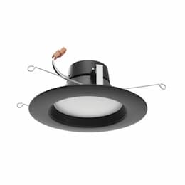 5/6-in 9W LED Downlight Retrofit, Dimmable, CCT Selectable, Black