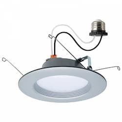 5/6-in 9W LED Downlight, E26, 800 lm, 120V, CCT Select, Nickel