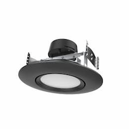 10.5W LED Retrofit Downlight, Gimbaled, Dimmable, 800 lm, 120V, Black