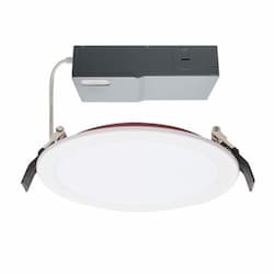 13W LED 6-in FR Round Downlight, Dim, 120V-277V, SelectableCCT, White