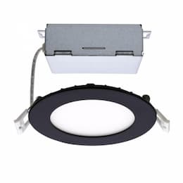 10W LED 4-in Round Edge-Lit Downlight w/ Remote Driver, SelectCCT, BK